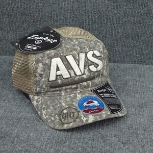 Colorado Avalanche Hat Cap Mens Green Camo Trucker Strap Back NHL AVS Hockey NEW